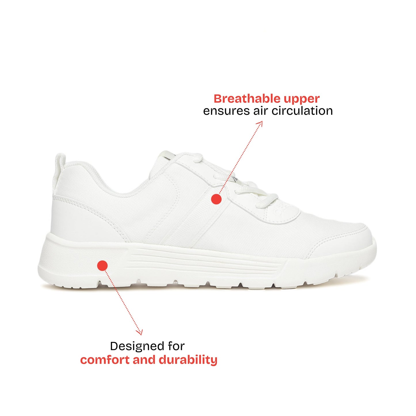 Aspire School Shoes (38 - 47 EU) - White